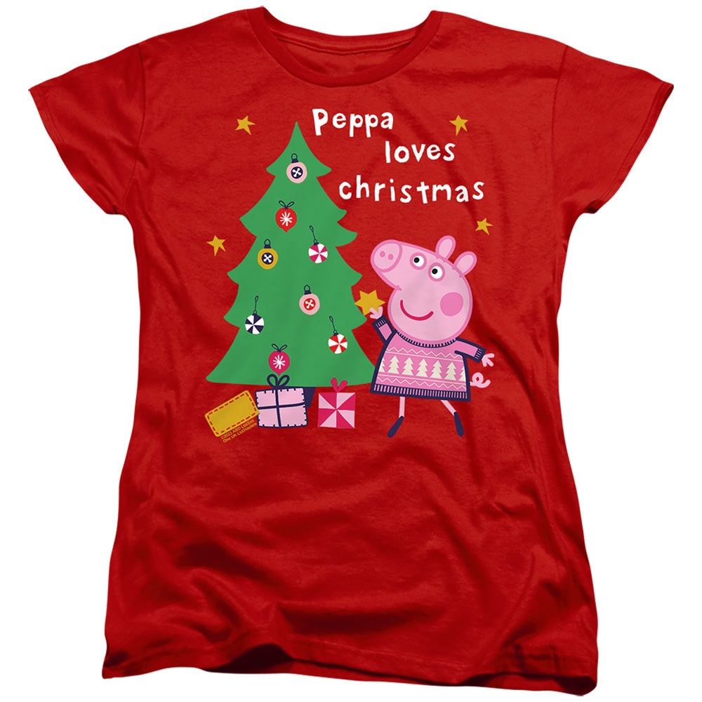 Peppa Pig Loves Christmas Womens T-Shirt