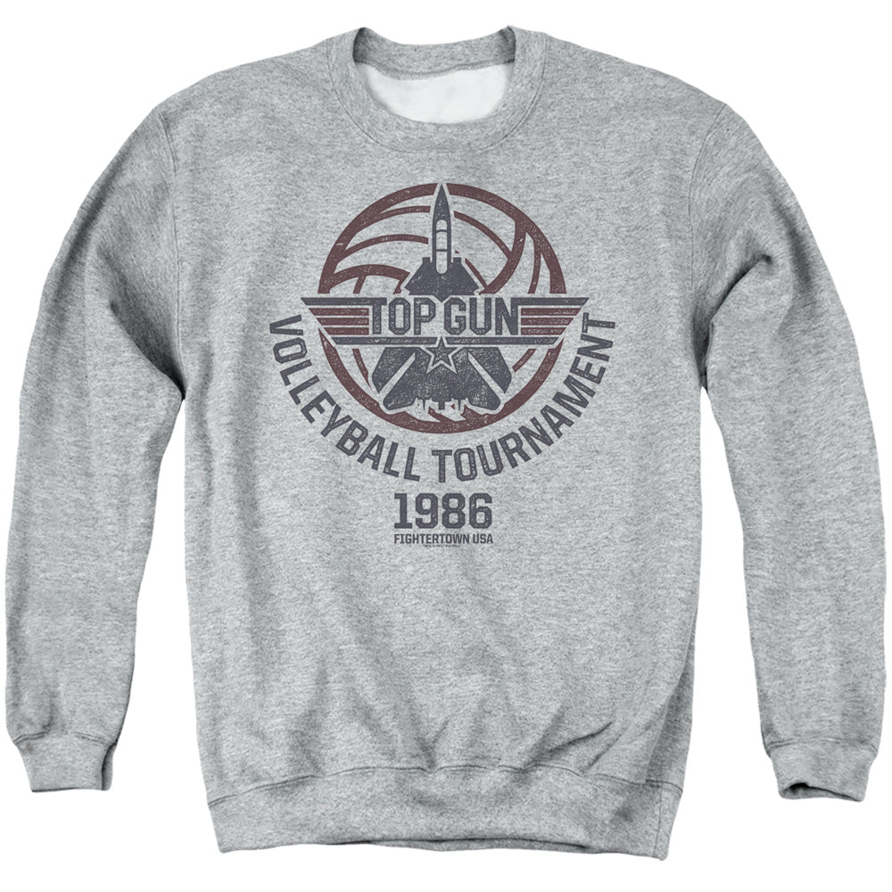 Top Gun Volleyball Tournament Grey Crewneck Sweatshirt