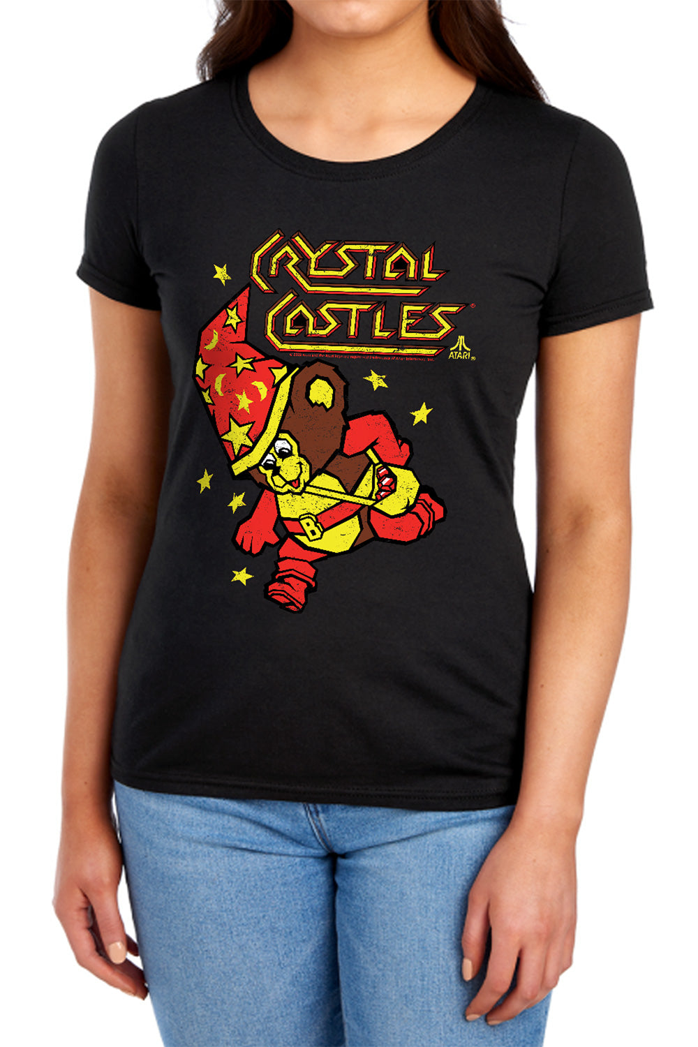 Atari Crystal Castles Bear Womens T-Shirt
