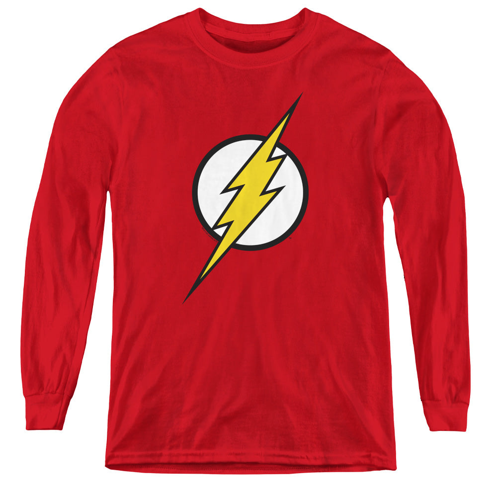 Justice League Flash Logo Youth Long Sleeve T-Shirt