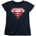 Superman for President Navy Womens T-Shirt