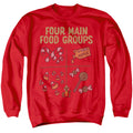 Elf Buddy The Elf Four Food Groups Crewneck Sweatshirt
