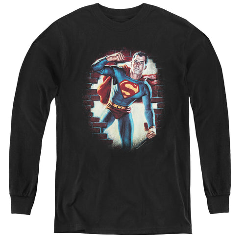 Superman Vintage Steel Youth Long Sleeve T-Shirt