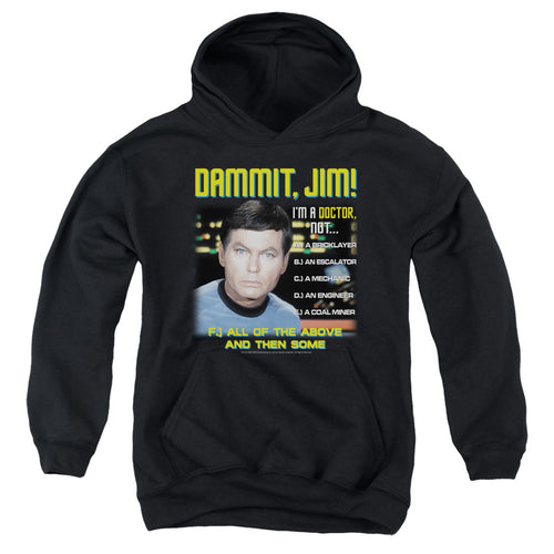 Star Trek Dammit Jim All of the Above Youth Hoodie