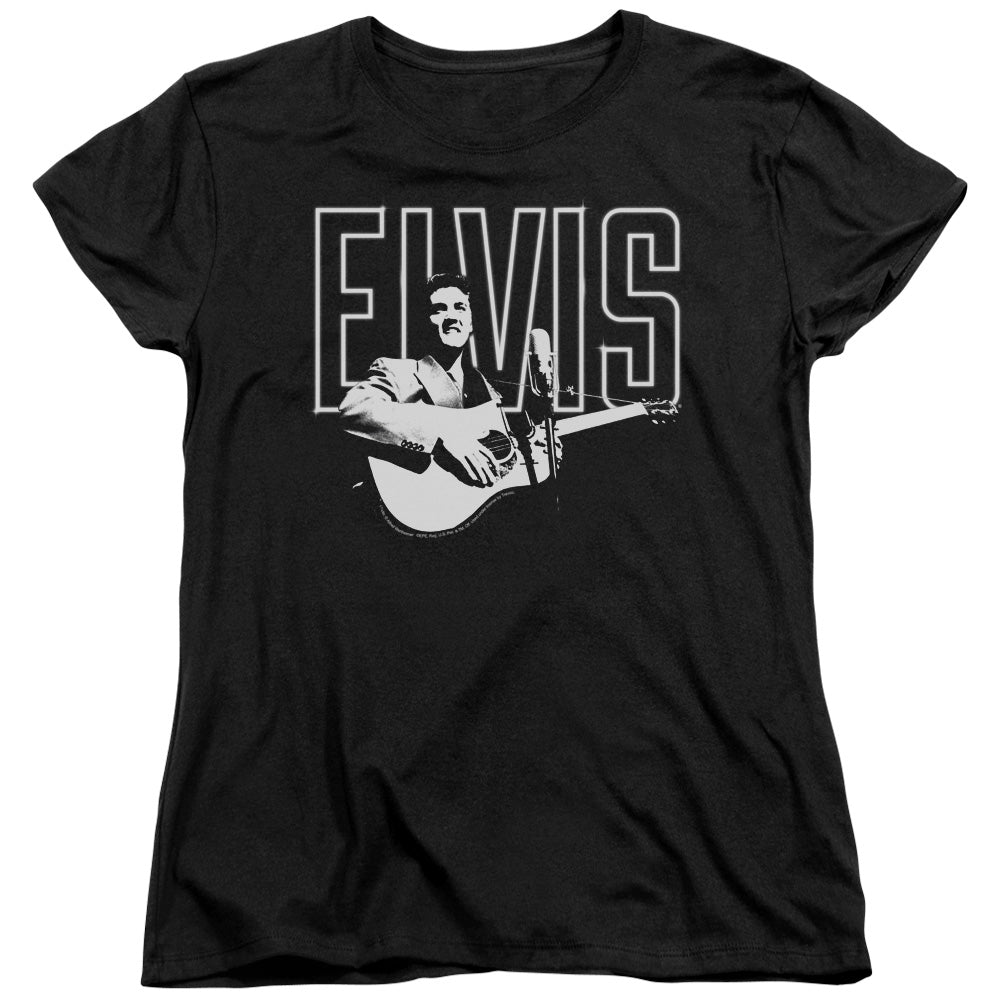 Elvis Presley White Glow Womens T-Shirt