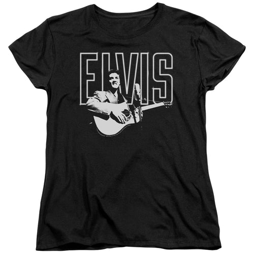 Elvis Presley White Glow Womens T-Shirt