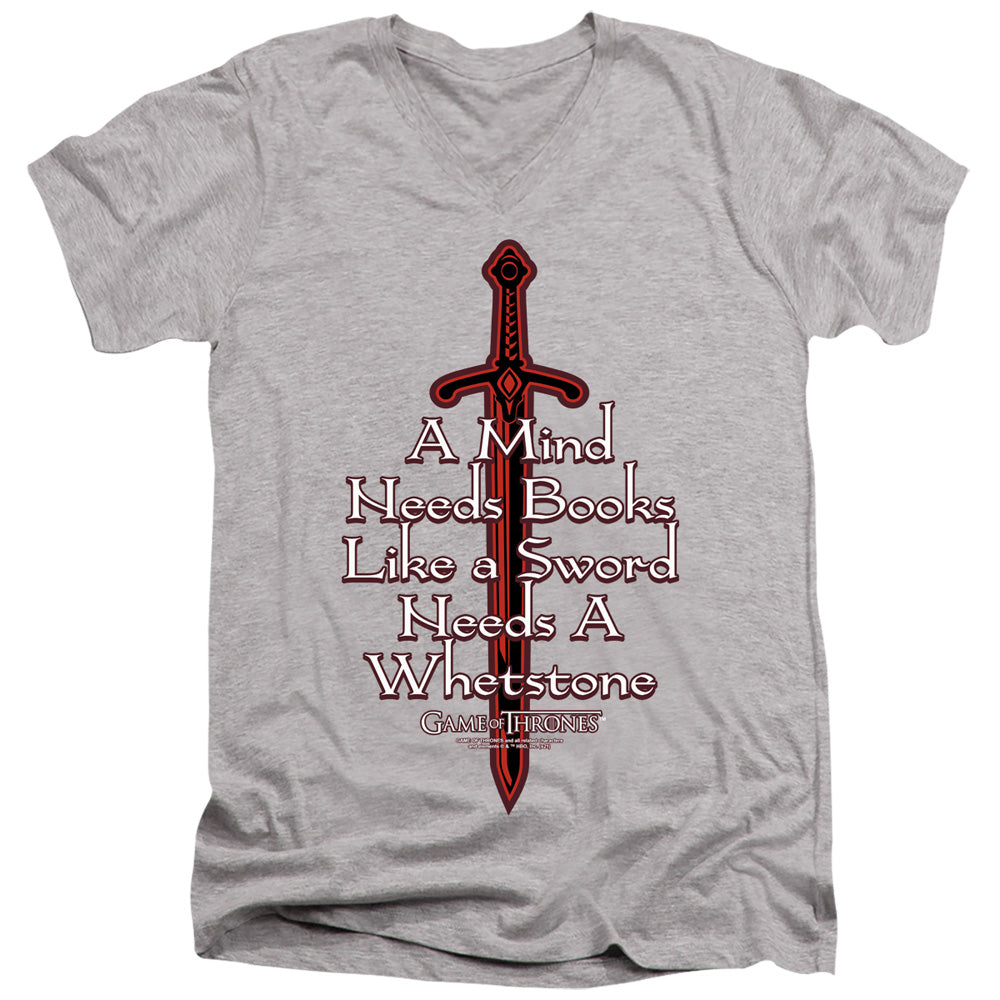 Game of Thrones The Mind Needs Books V-Neck T-Shirt
