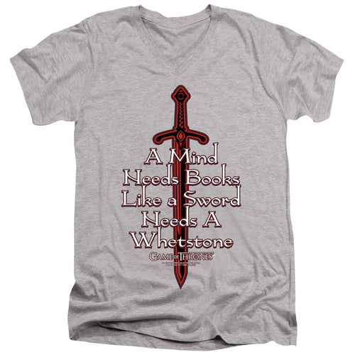 Game of Thrones The Mind Needs Books V-Neck T-Shirt
