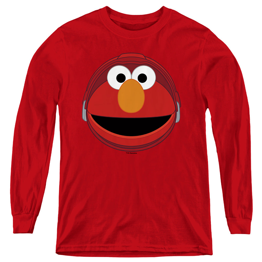 Sesame Street Mecha Elmo Face Youth Long Sleeve T-Shirt