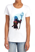 Aquaman Silhouette Womens T-Shirt