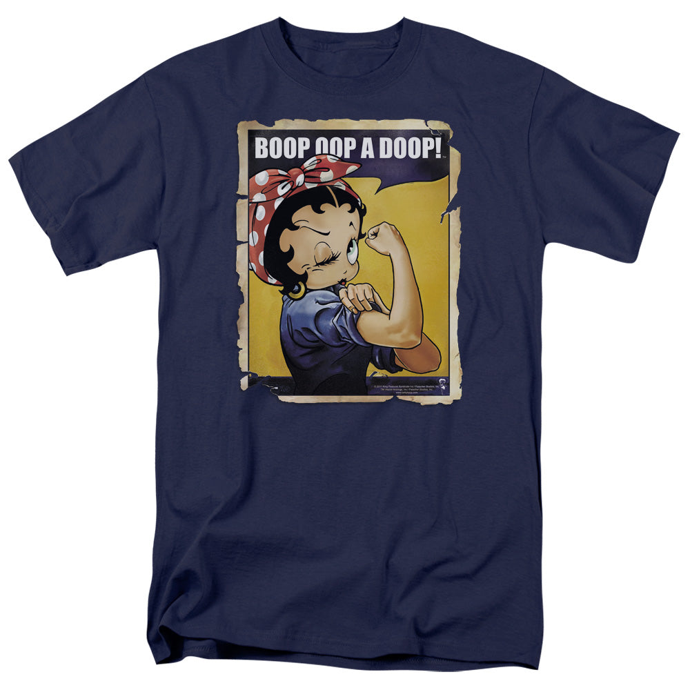 Betty Boop Power Navy T-Shirt
