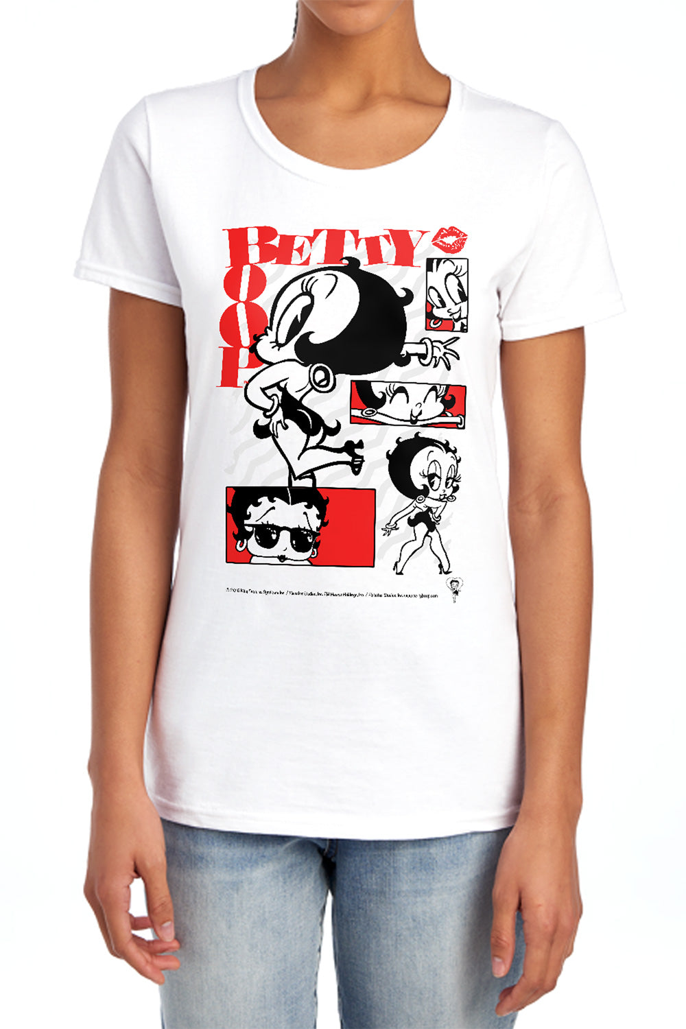 Betty Boop Stylin Snaps Womens T-Shirt