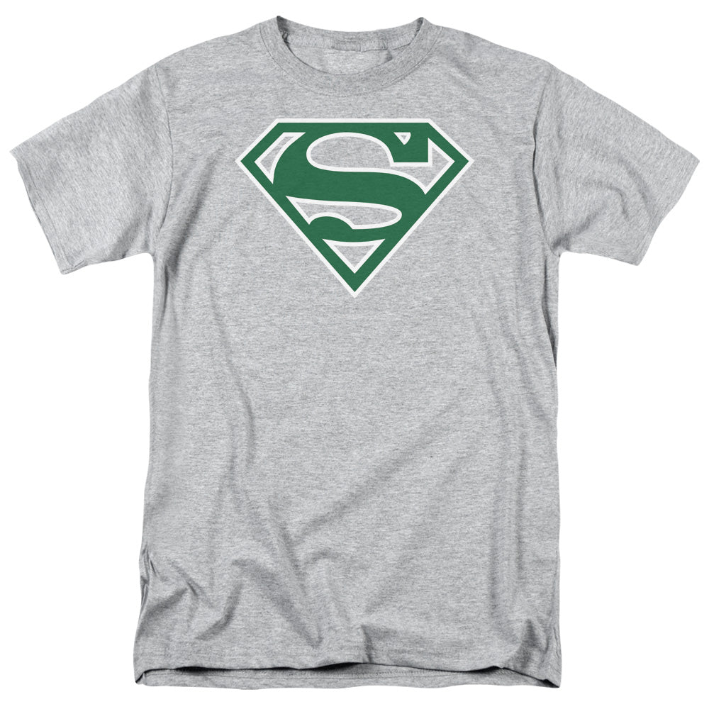 Superman Green & White Shield Athletic Heather T-Shirt