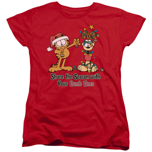 Garfield Share The Season Womens T-Shirt