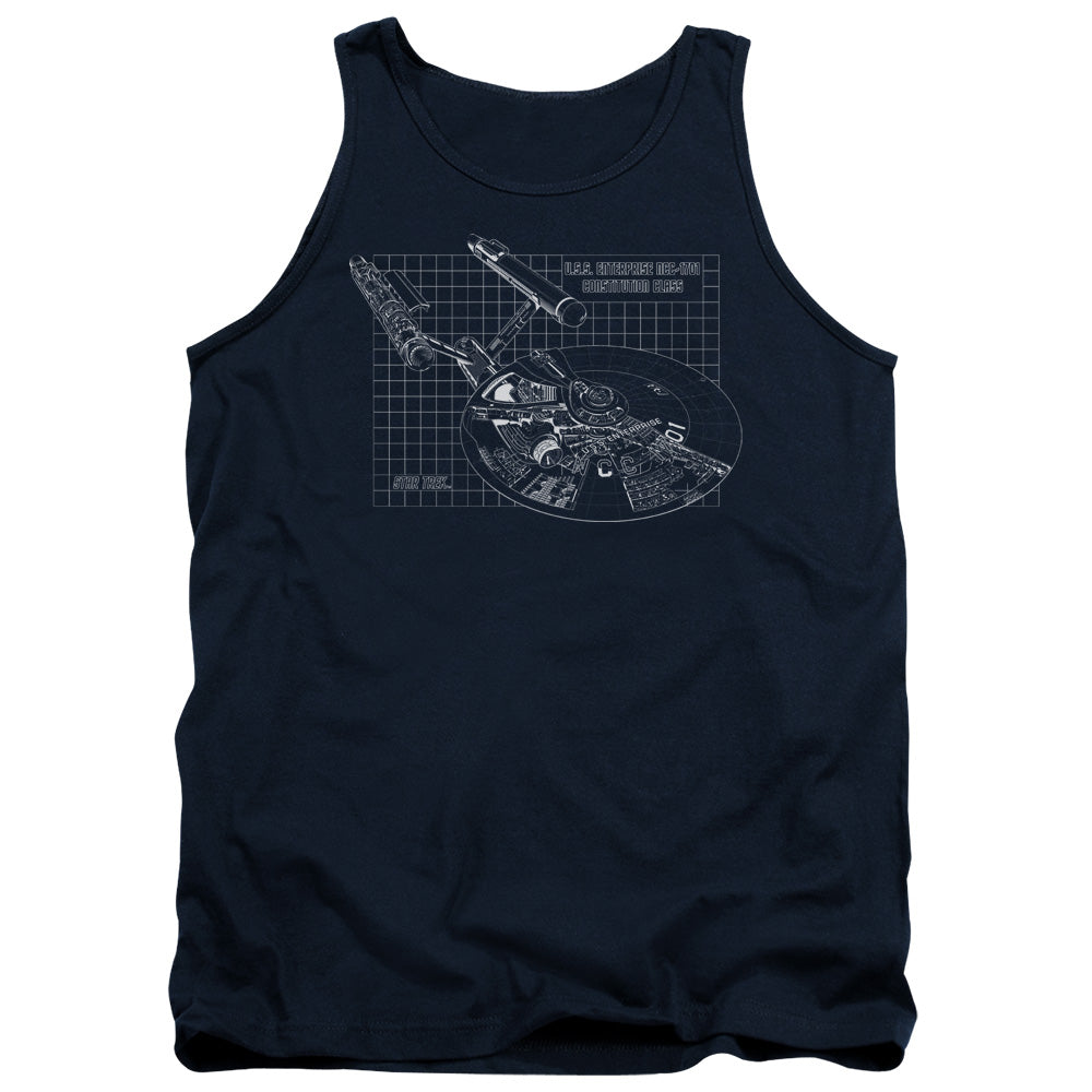Star Trek Enterprise Blueprint Tank Top
