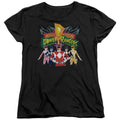 Mighty Morphin Power Rangers Rangers Unite Womens T-Shirt