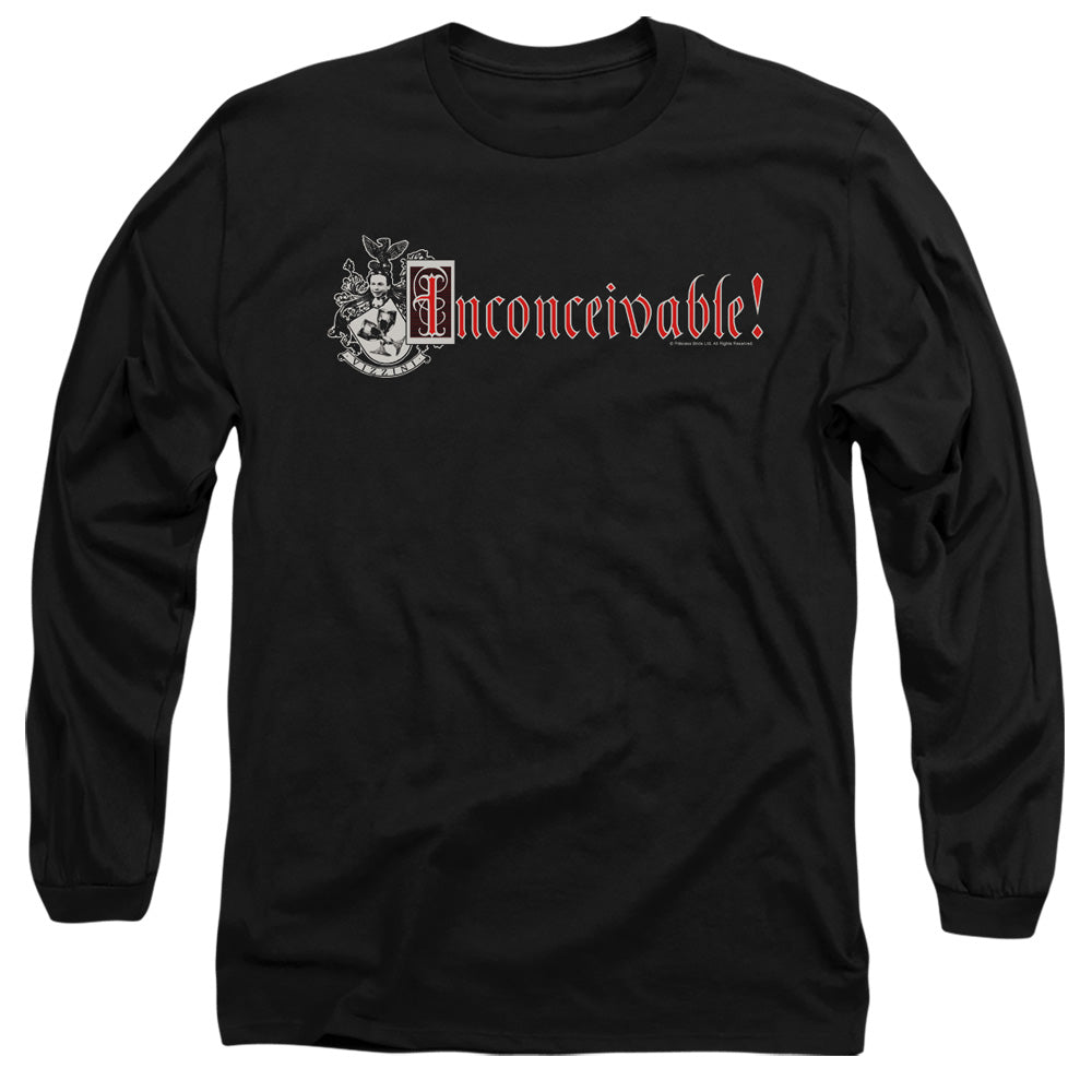 The Princess Bride Vizzini Crest Black Long Sleeve T-Shirt