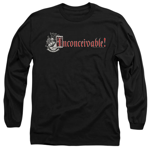 The Princess Bride Vizzini Crest Black Long Sleeve T-Shirt