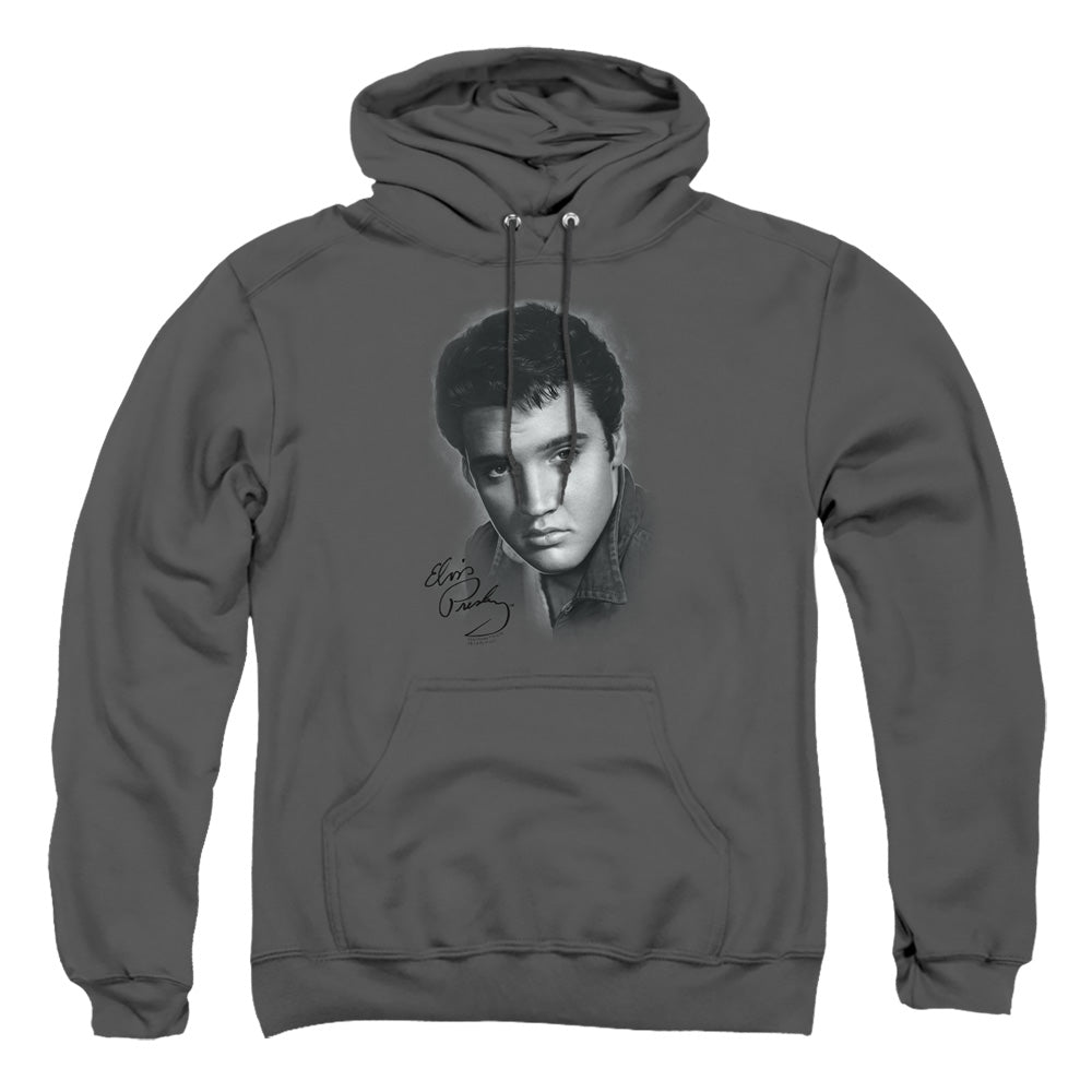 Elvis Presley Grey Portrait Pullover Hoodie