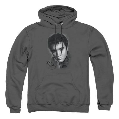 Elvis Presley Grey Portrait Pullover Hoodie