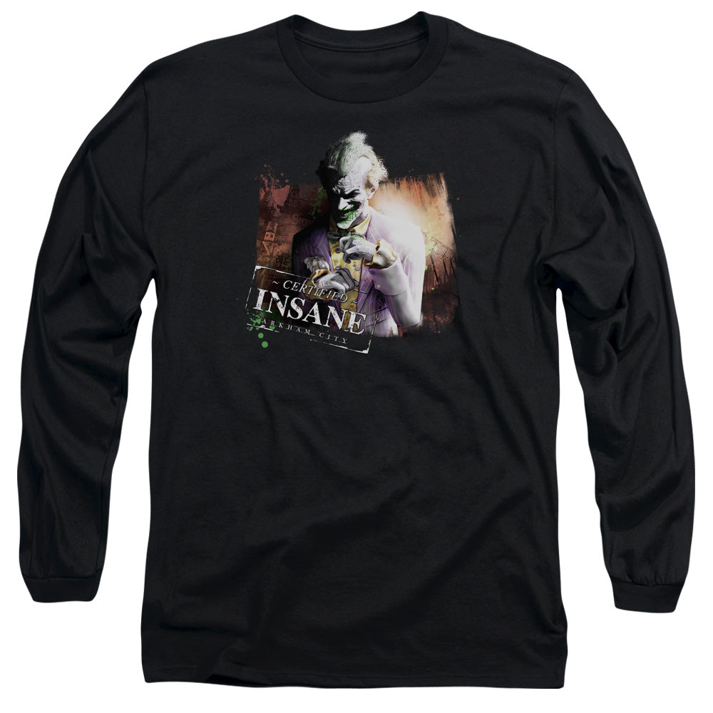Batman Certified Insane Long Sleeve T-Shirt