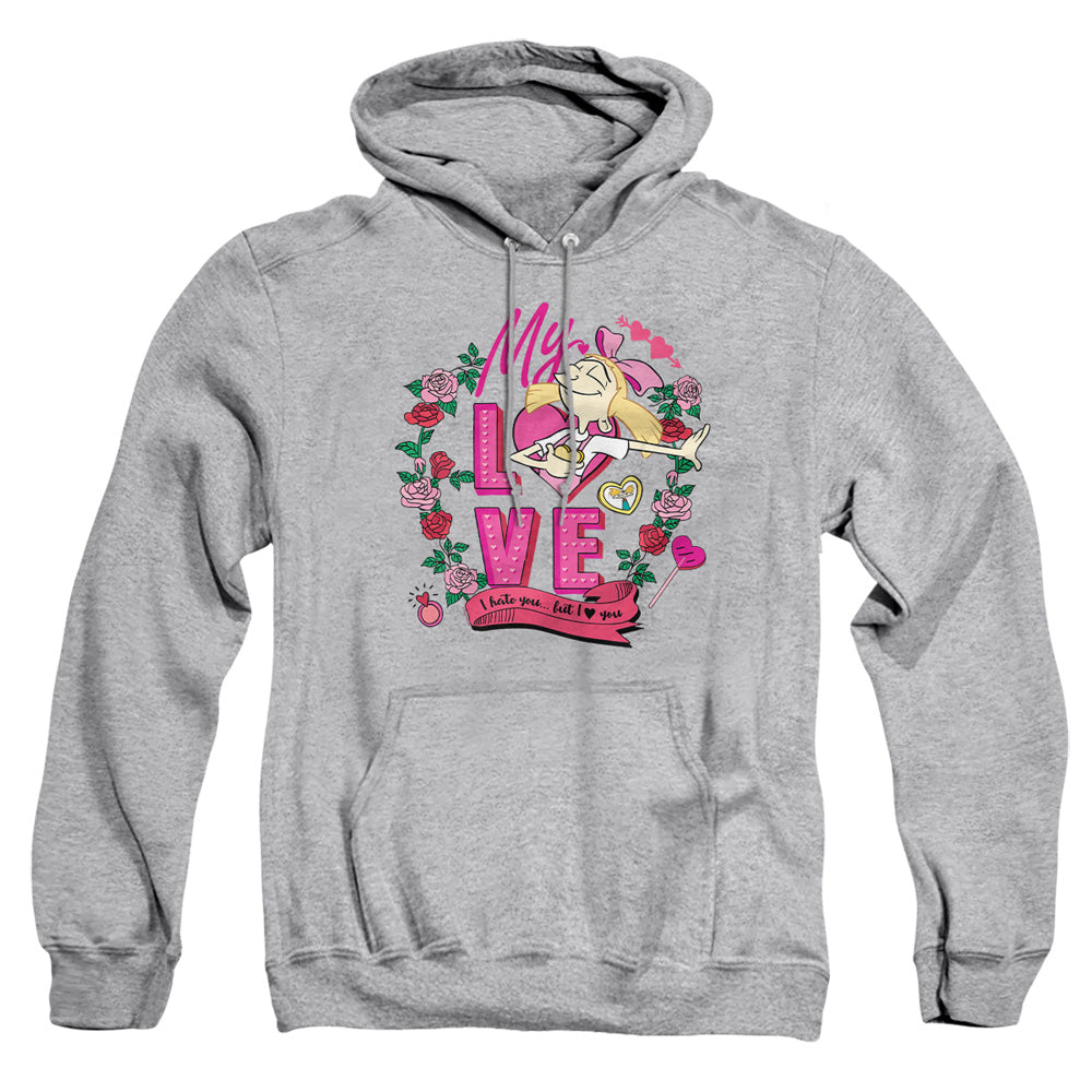 Hey Arnold Valentine'S Day Helga, I Hate You, But Love You Pullover Hoodie