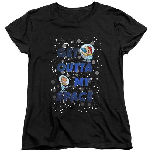 Ren and Stimpy Get Outta My Space Womens T-Shirt