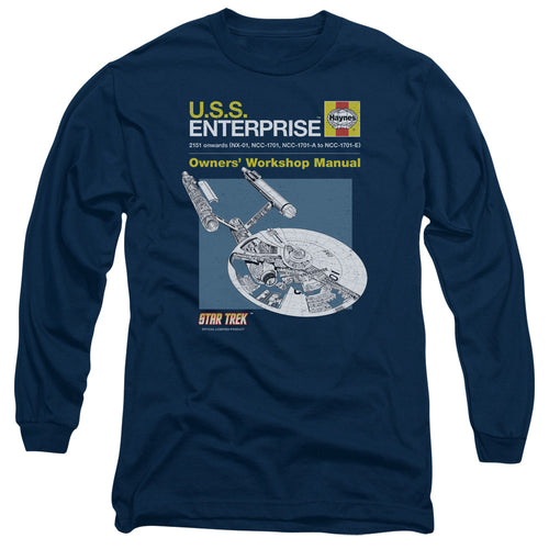 Star Trek Enterprise Owners Workshop Manual Long Sleeve T-Shirt