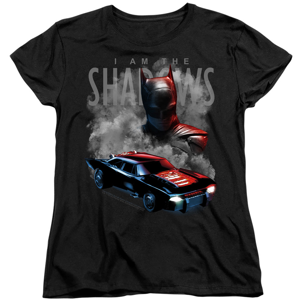 The Batman Batman and Batmobile Womens T-Shirt