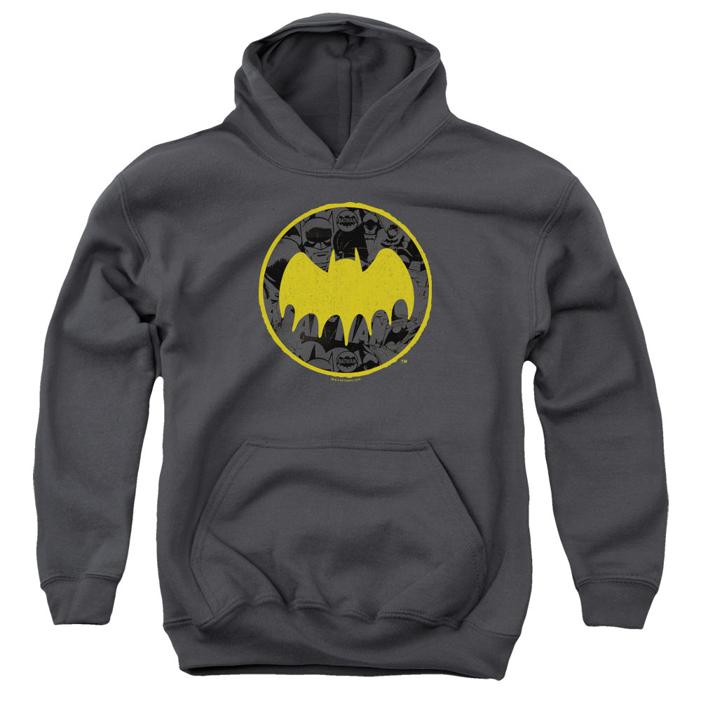 Batman Vintage Symbol Collage Youth Hoodie