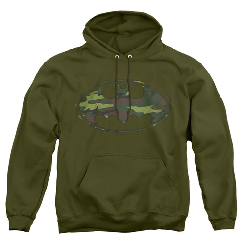 Batman Distressed Camo Shield Pullover Hoodie