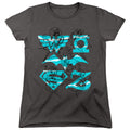 DC Super Hero Girls Line Art Group Womens T-Shirt