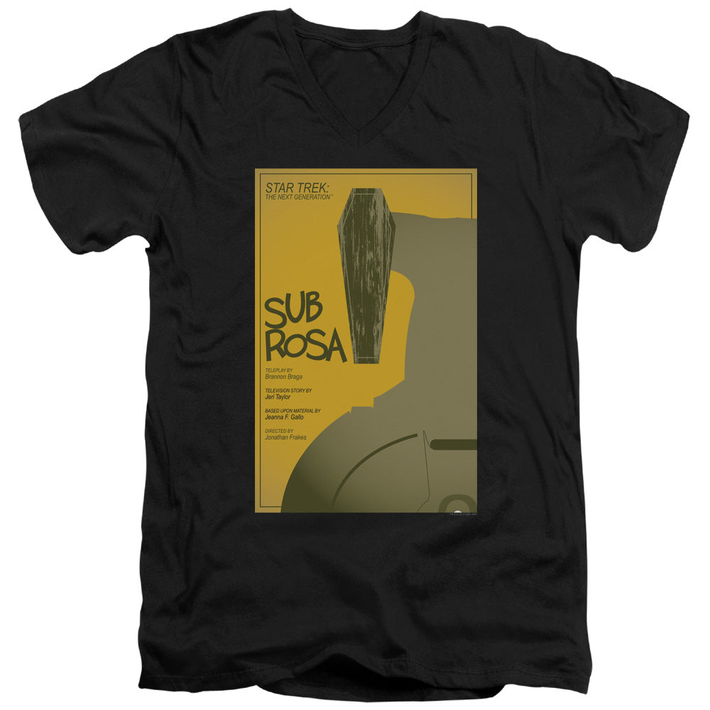 Star Trek Sub Rosa Black V-Neck T-Shirt