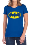 Batman Bats In Logo Womens T-Shirt