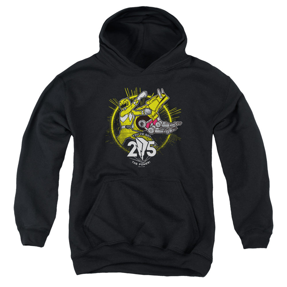 Mighty Morphin Power Rangers Yellow 25 Youth Hoodie