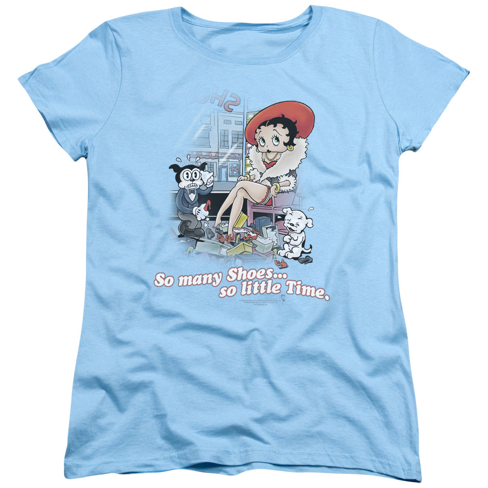 Betty Boop So Many Shoes Womens T-Shirt