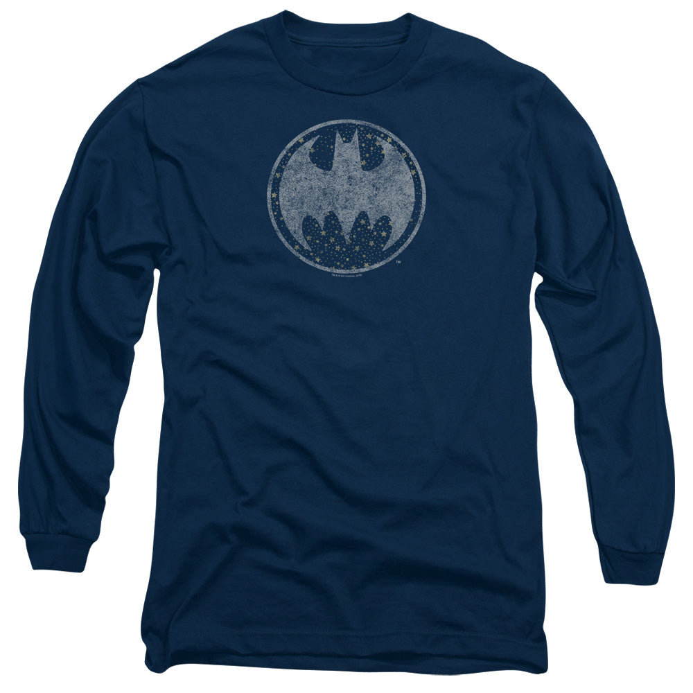 Batman Starry Night Shield Long Sleeve T-Shirt