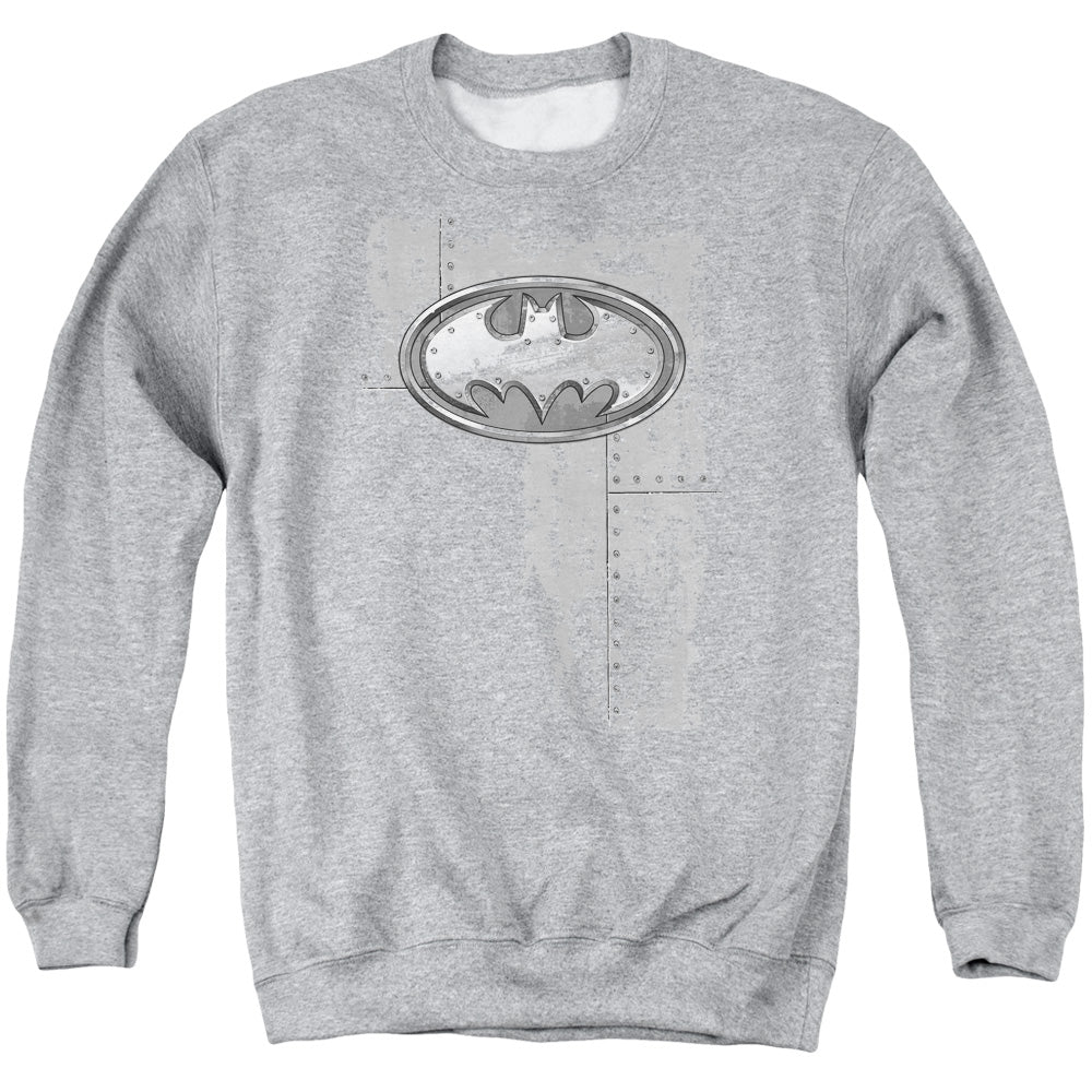 Batman Rivited Metal Logo Crewneck Sweatshirt
