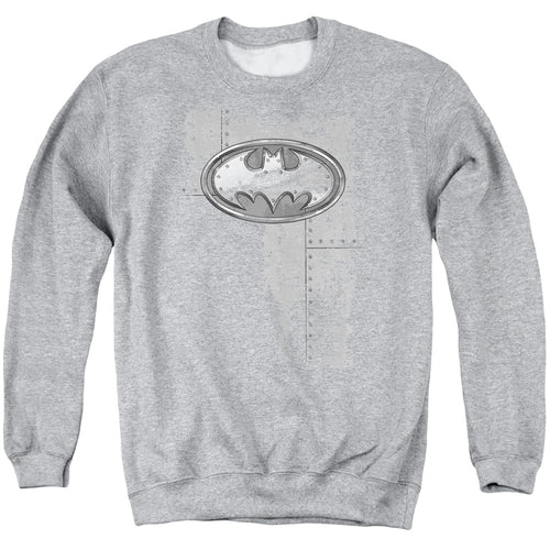 Batman Rivited Metal Logo Crewneck Sweatshirt