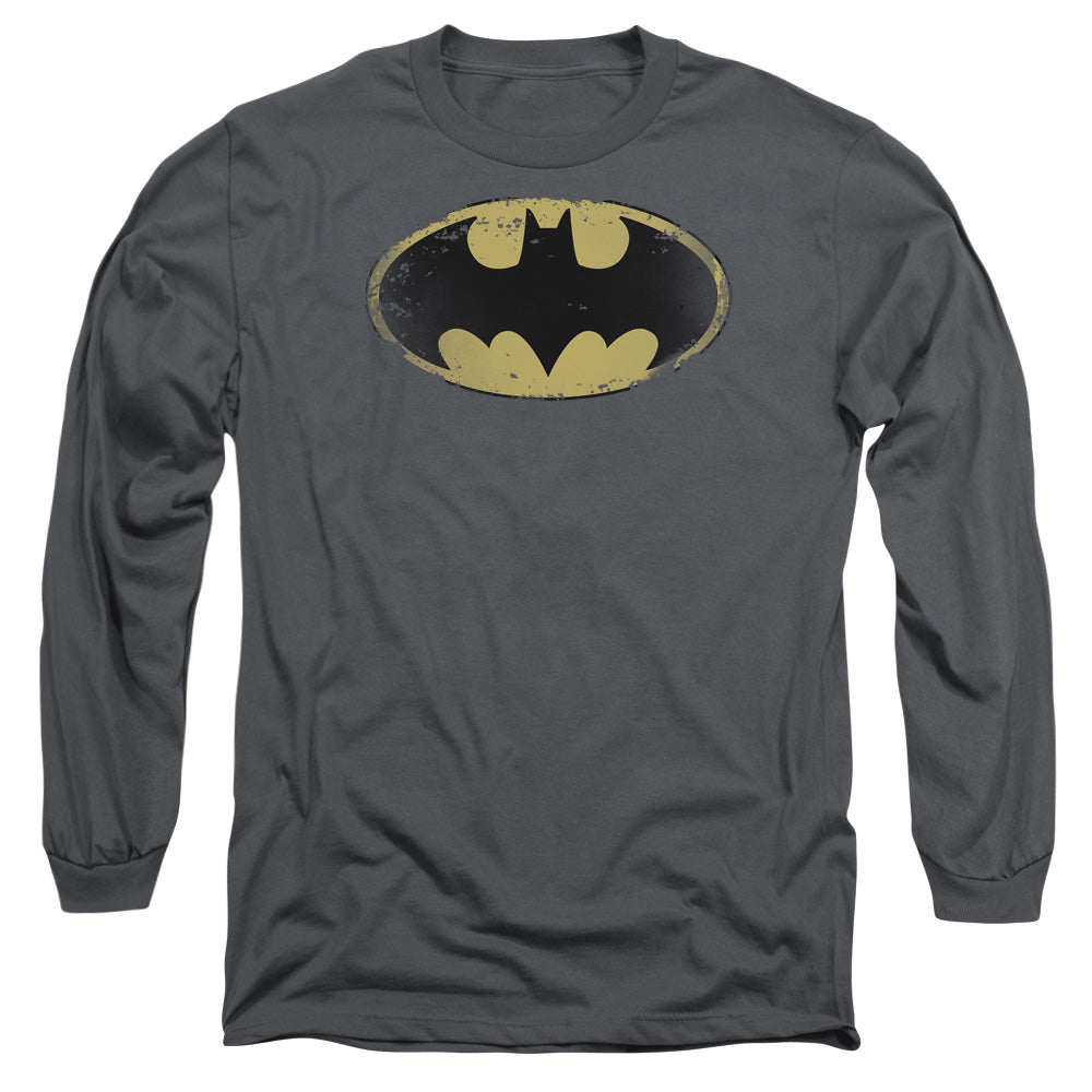 Batman Distressed Shield Long Sleeve T-Shirt