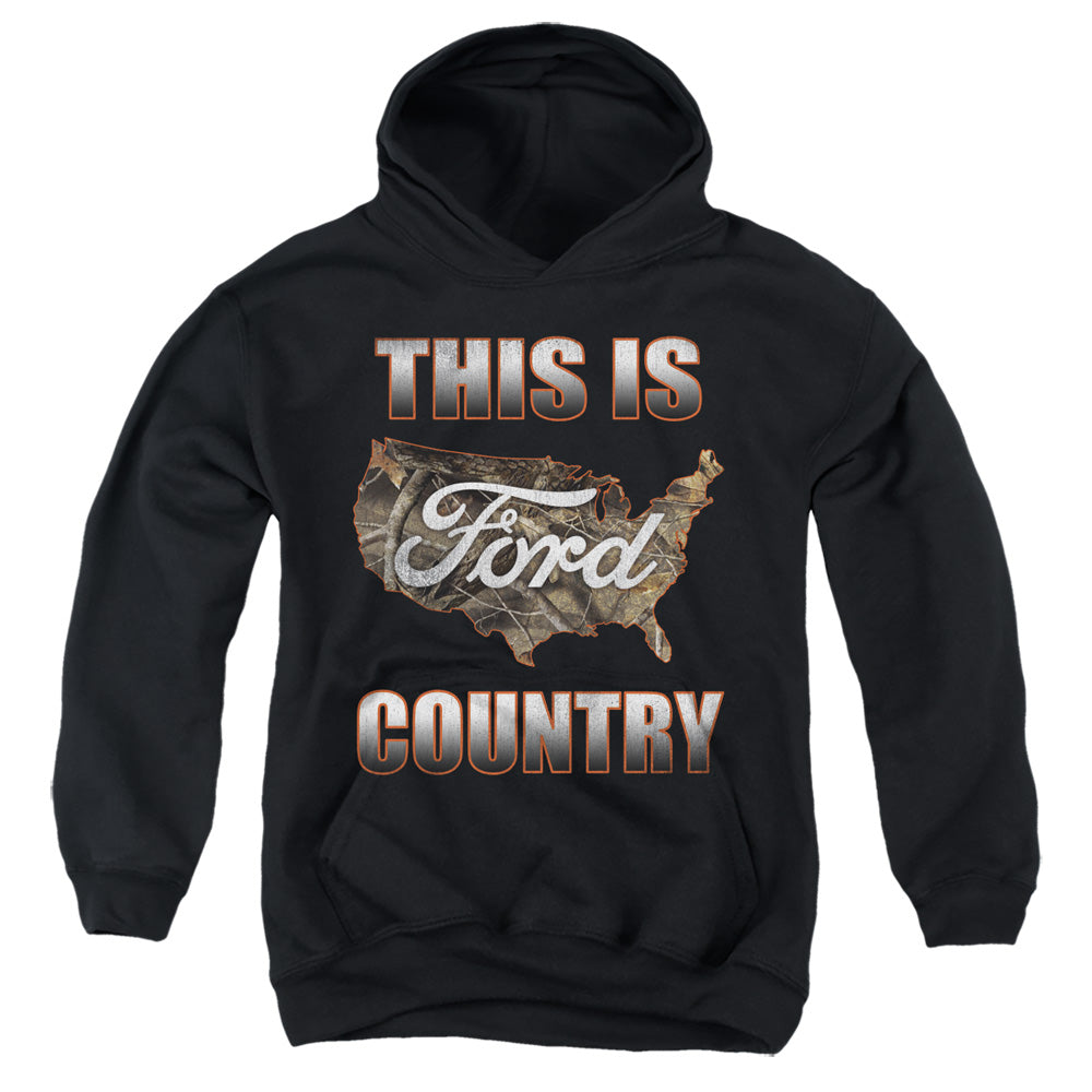 Ford Go Further Orange Camo Youth Hoodie