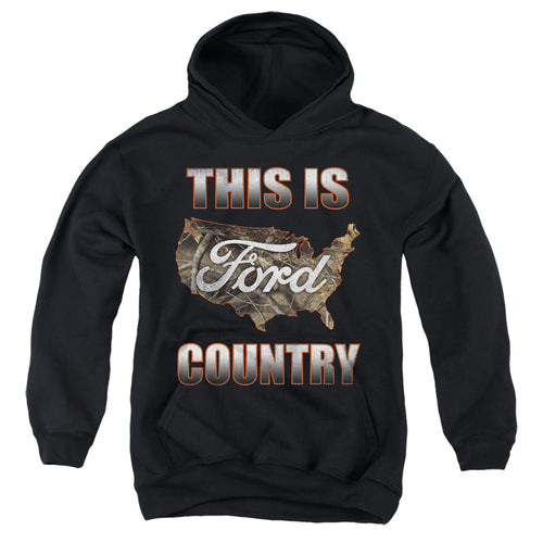 Ford Go Further Orange Camo Youth Hoodie