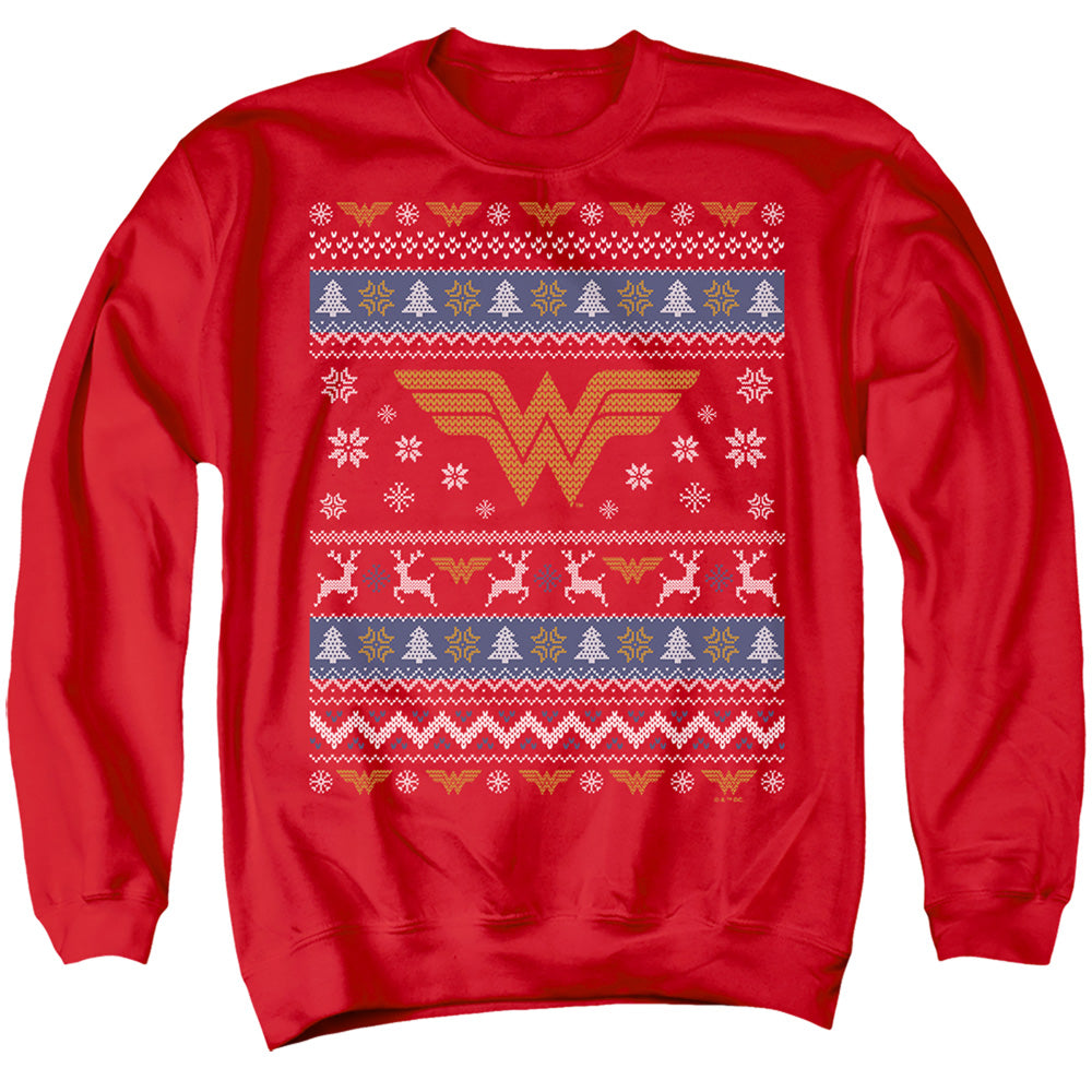 Wonder Woman Ugly Christmas Logo Crewneck Sweatshirt