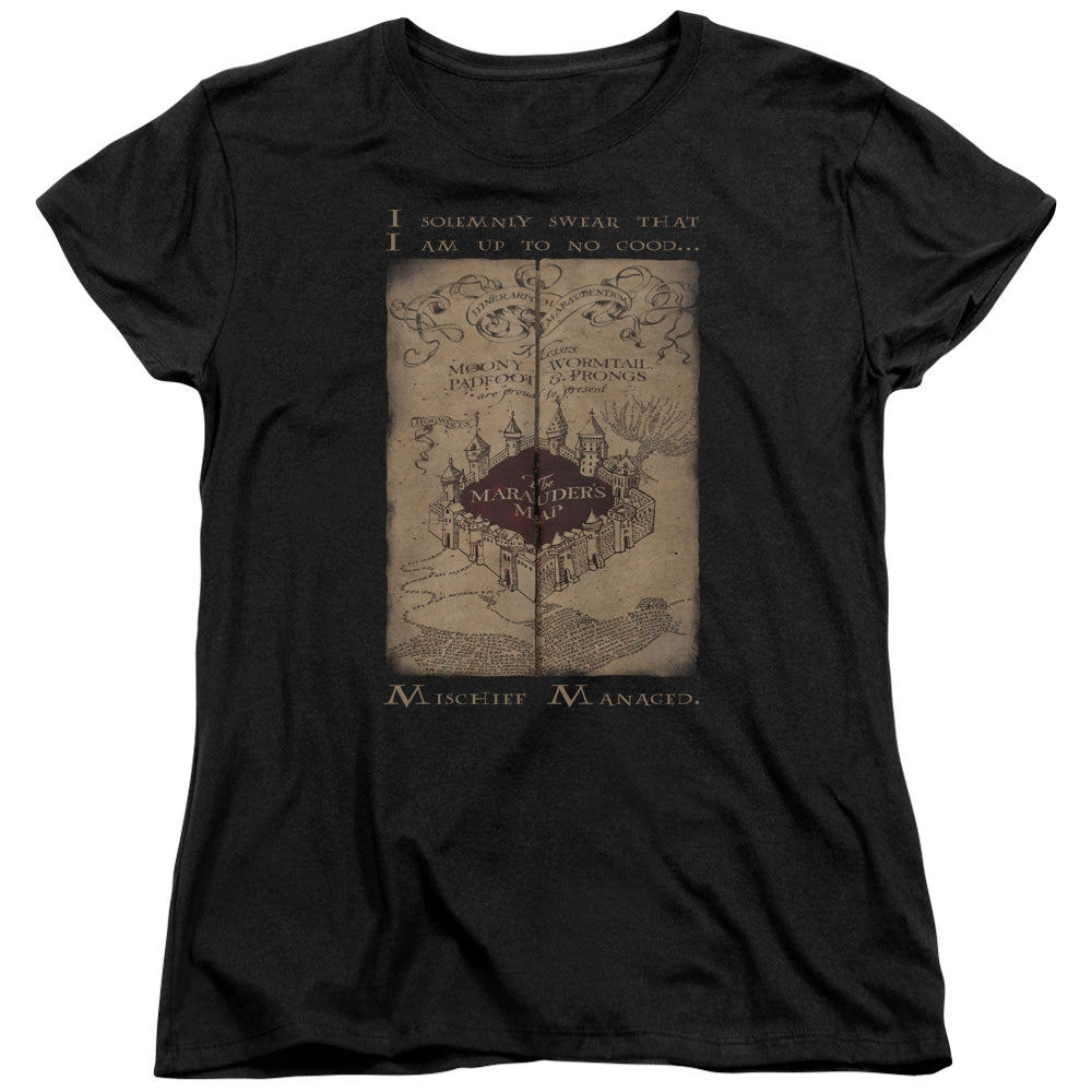 Harry Potter Marauders Map Words Womens T-Shirt