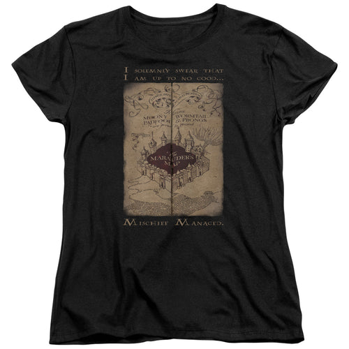 Harry Potter Marauders Map Words Womens T-Shirt