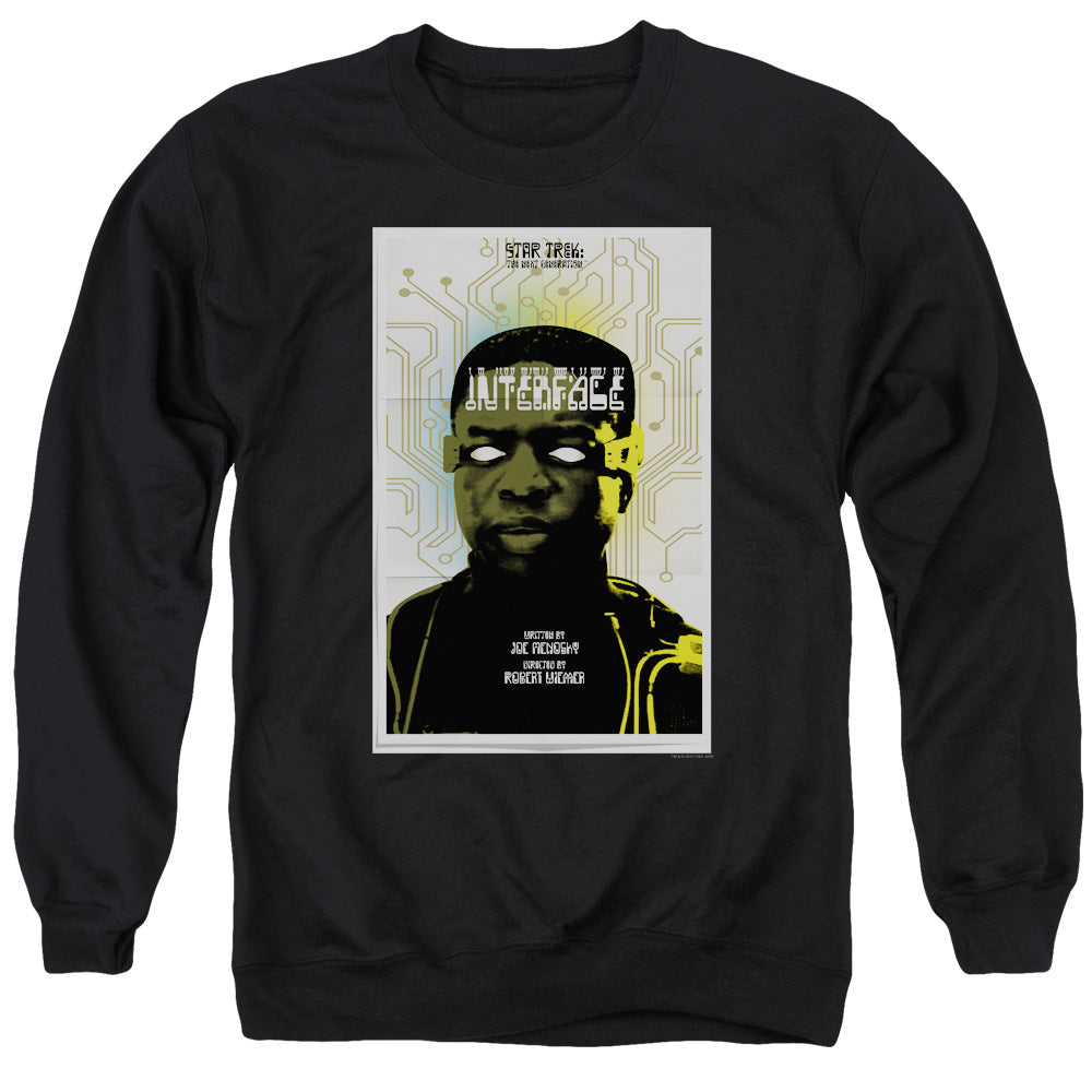Star Trek Interface Black Crewneck Sweatshirt