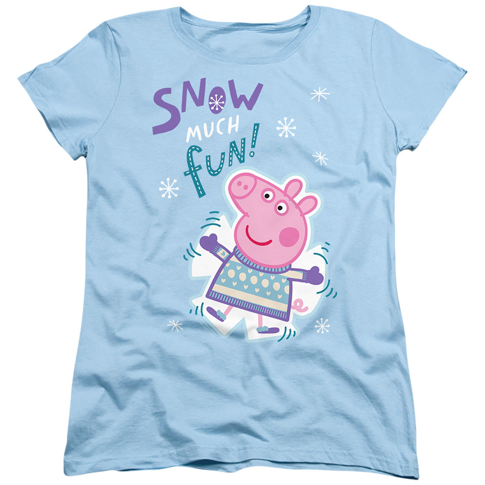 Peppa Pig Snow Much Fun for Christmas Womens T-Shirt