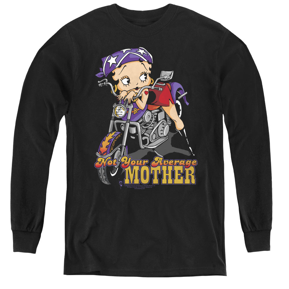 Betty Boop Not Your Average Mother Youth Long Sleeve T-Shirt