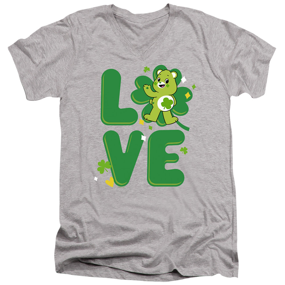 Care Bears Good Luck Bear Love St. Patrick'S Day V-Neck T-Shirt