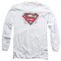 Superman Hastily Drawn Shield Long Sleeve T-Shirt